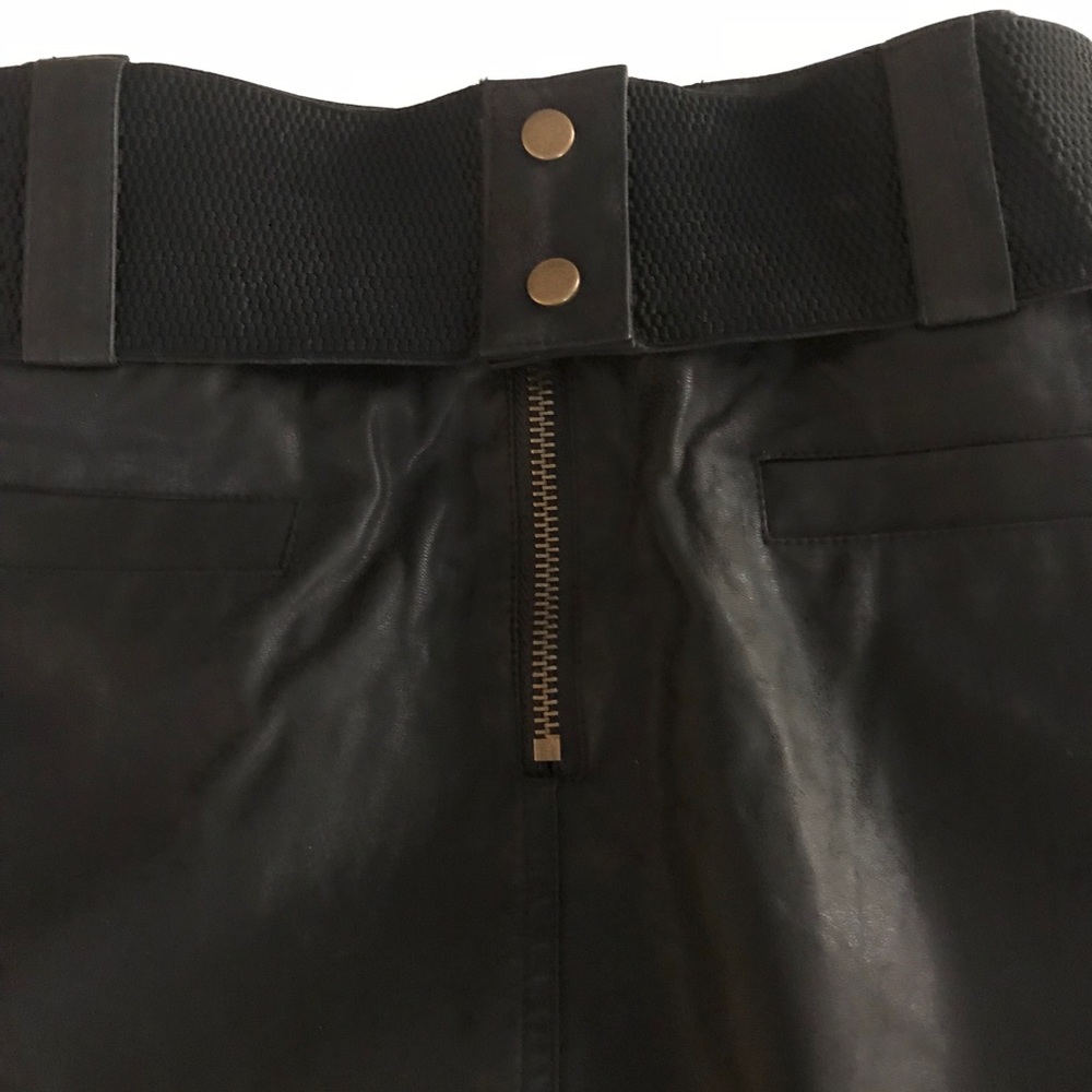 Studded Black Leather Skirt - Picture 7 of 8